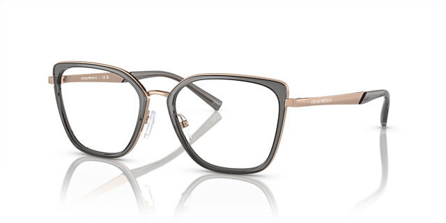 EA1152 Glanzend Roségoud MetaalEyeglass Frames van B24, Hoekweergave
