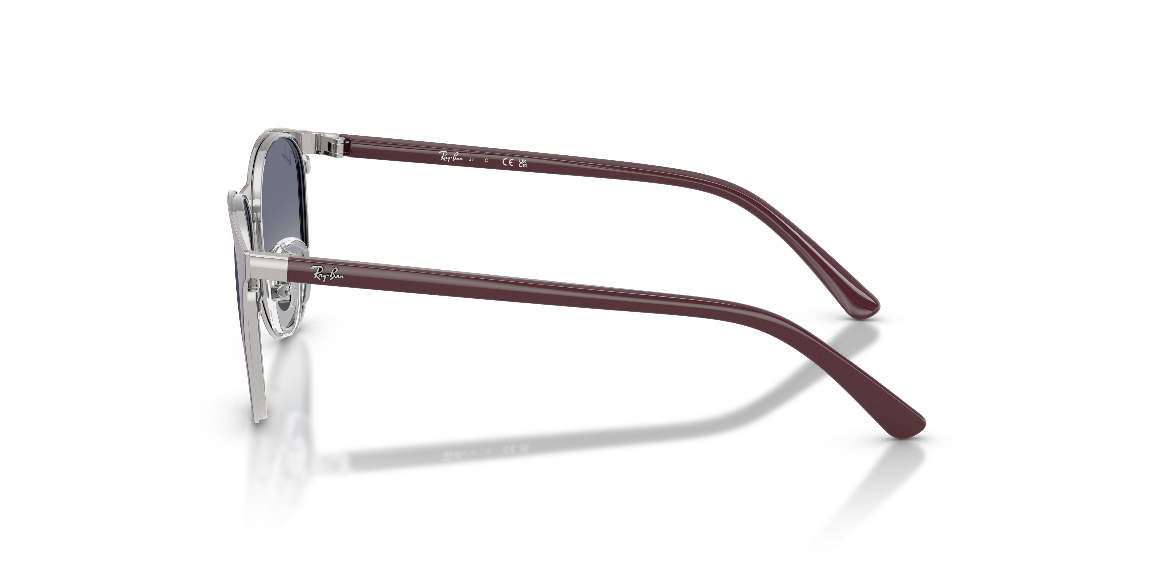 RB9552S Matte Violet On Silver MetaalSunglass Frames van B24, Zijaanzicht