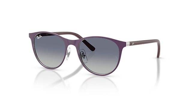 RB9552S Matte Violet On Silver MetallSunglass Frames von B24, Dreiviertelansicht