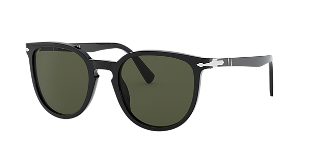 PO3226S Schwarz AcetatSunglass Frames von B24, Dreiviertelansicht