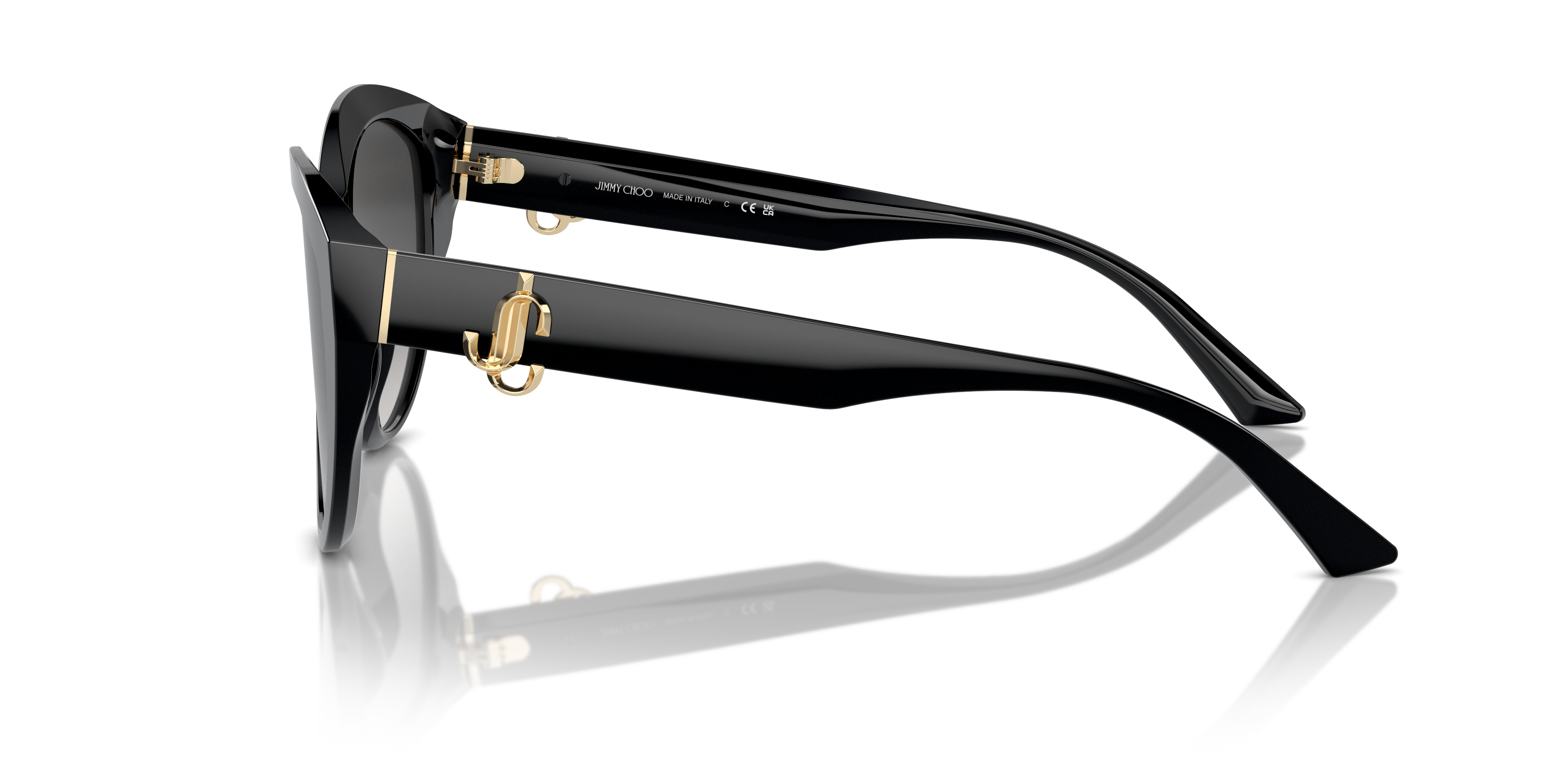 JC5007 Zwart AcetaatSunglass Frames van B24, Zijaanzicht