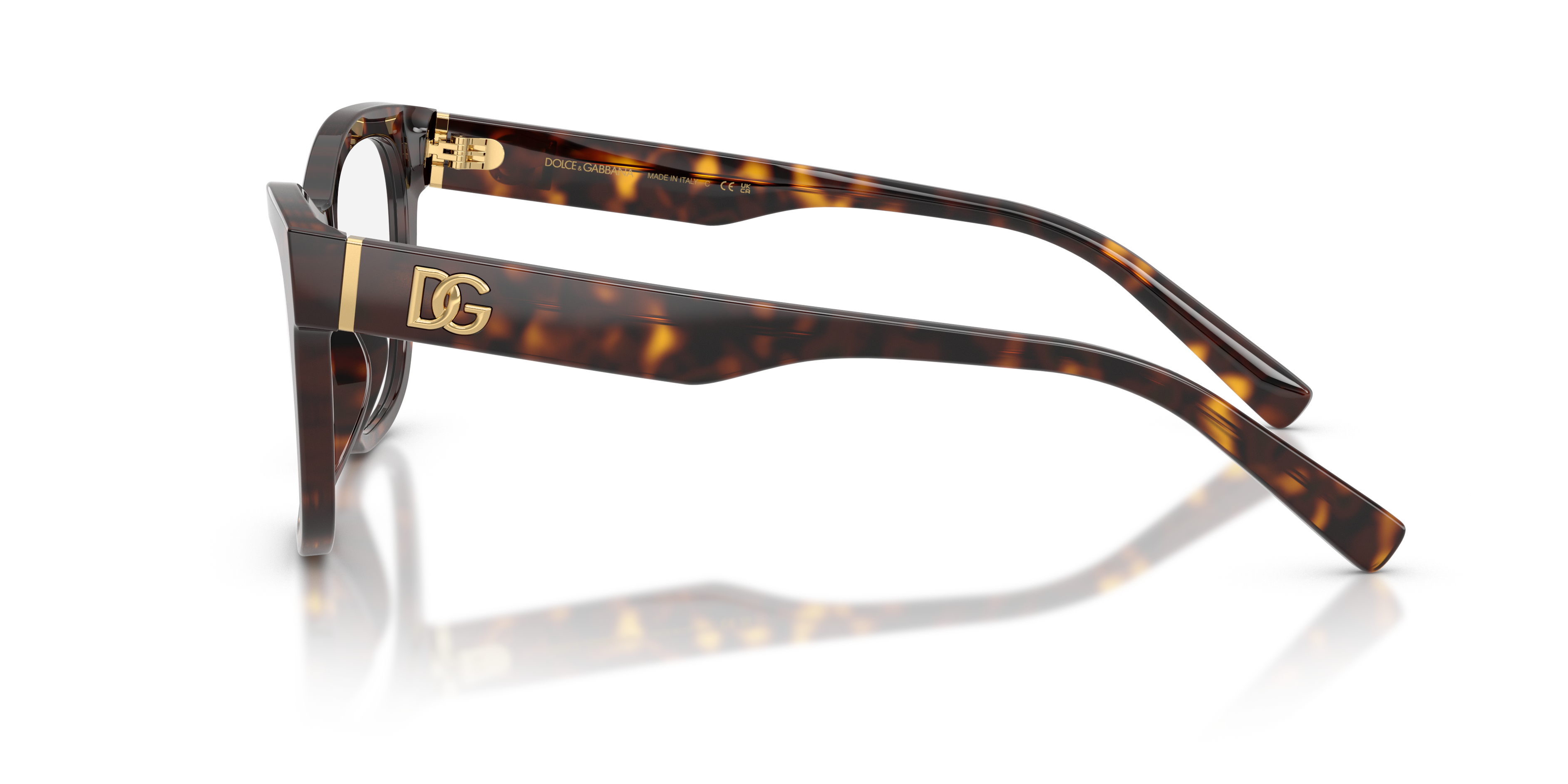 DG3430 Havana AcetaatEyeglass Frames van B24, Zijaanzicht