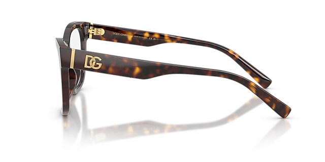 DG3430 Havana AcetaatEyeglass Frames van B24, Zijaanzicht
