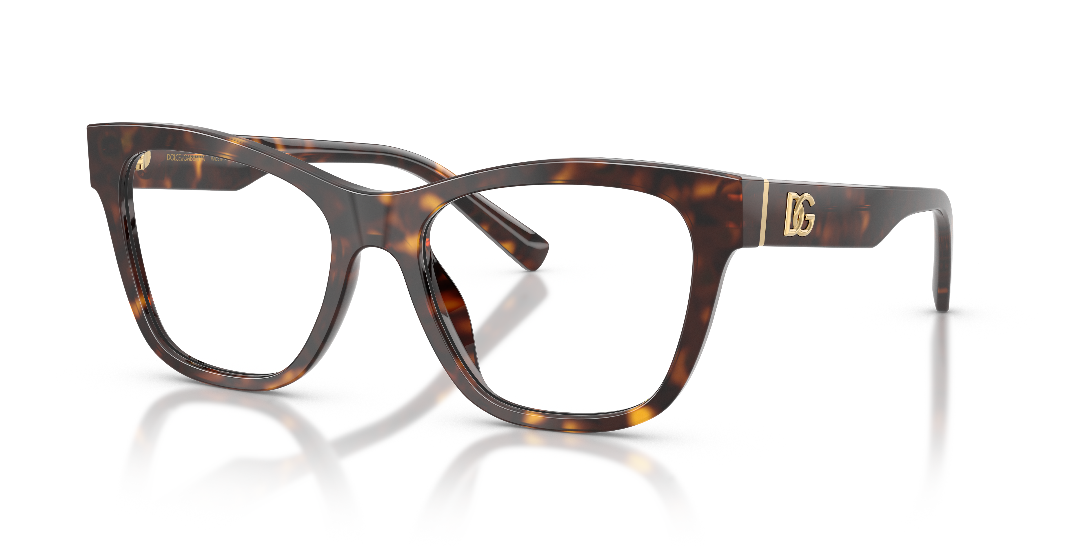 DG3430 Havana AcetaatEyeglass Frames van B24, Hoekweergave