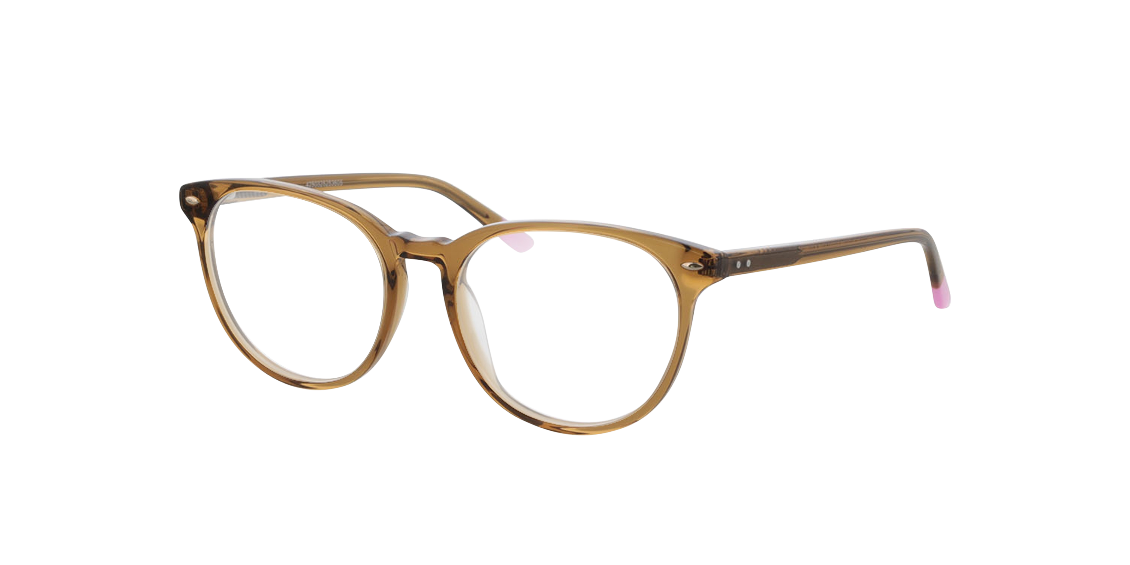 London Kristal bruin  &  roze pootje AcetaatEyeglass Frames van B24, Hoekweergave