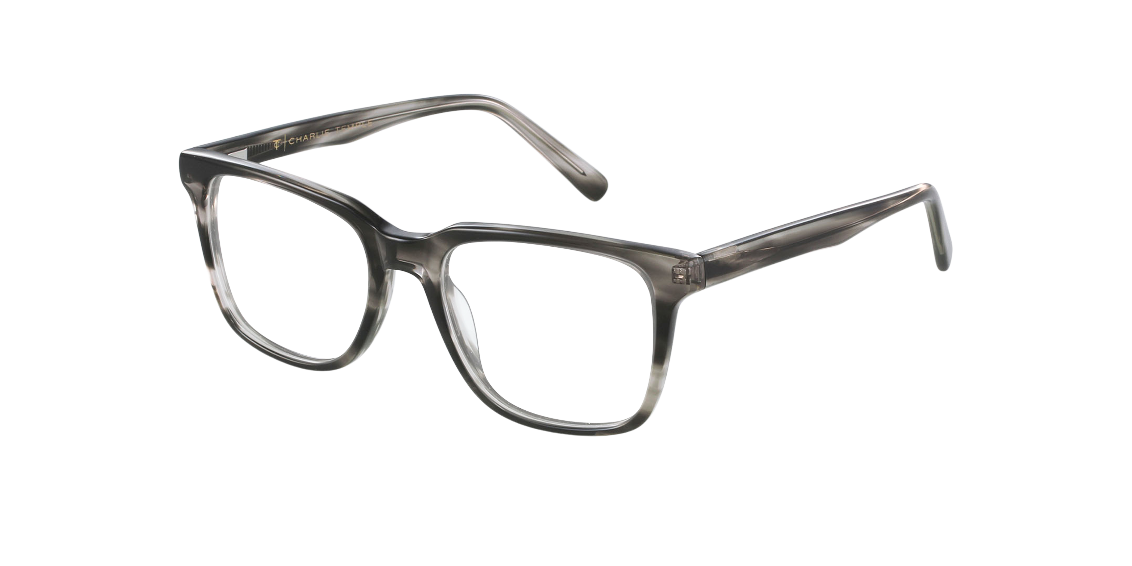 Balthazar Striped Gainsboro AcetaatEyeglass Frames van B24, Hoekweergave