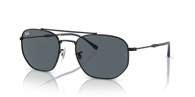 RB3707 Zwart MetaalSunglass Frames van B24, Hoekweergave