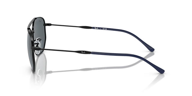 RB3707 Zwart MetaalSunglass Frames van B24, Zijaanzicht