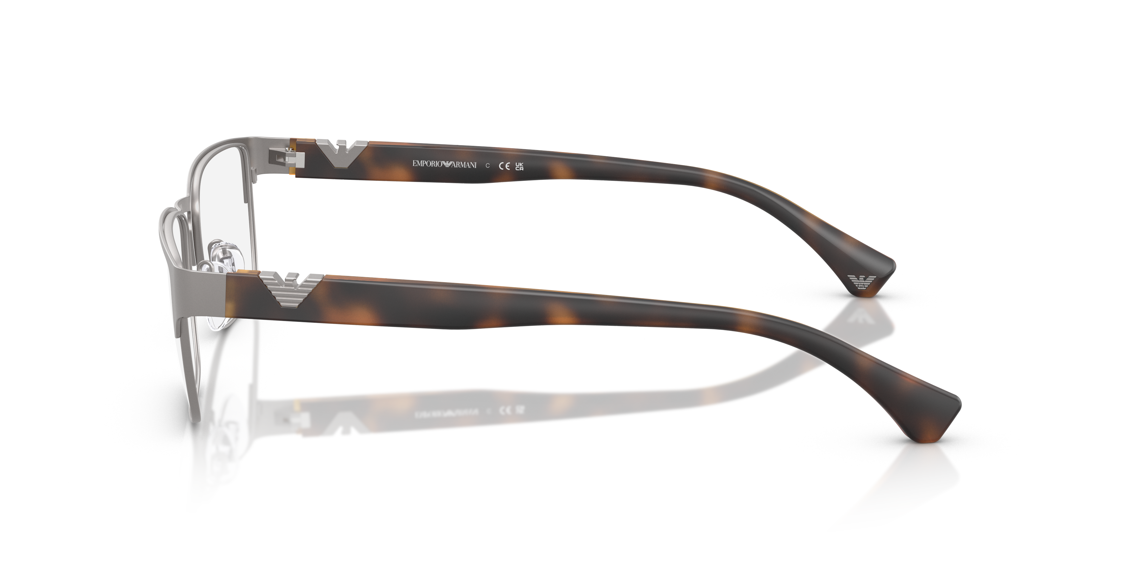 EA1027 Mat Staalgrijs MetaalEyeglass Frames van B24, Zijaanzicht