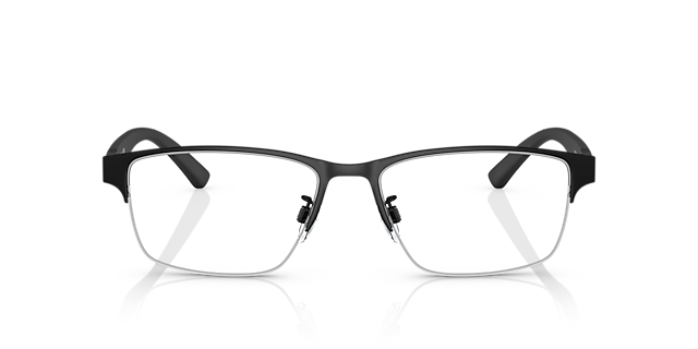 EA1138 Matzwart MetaalEyeglass Frames van B24, Vooraanzicht