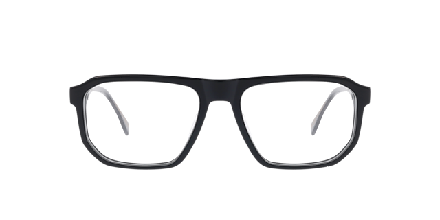 Mick Jet Black AcetatEyeglass Frames von B24, Vorderansicht