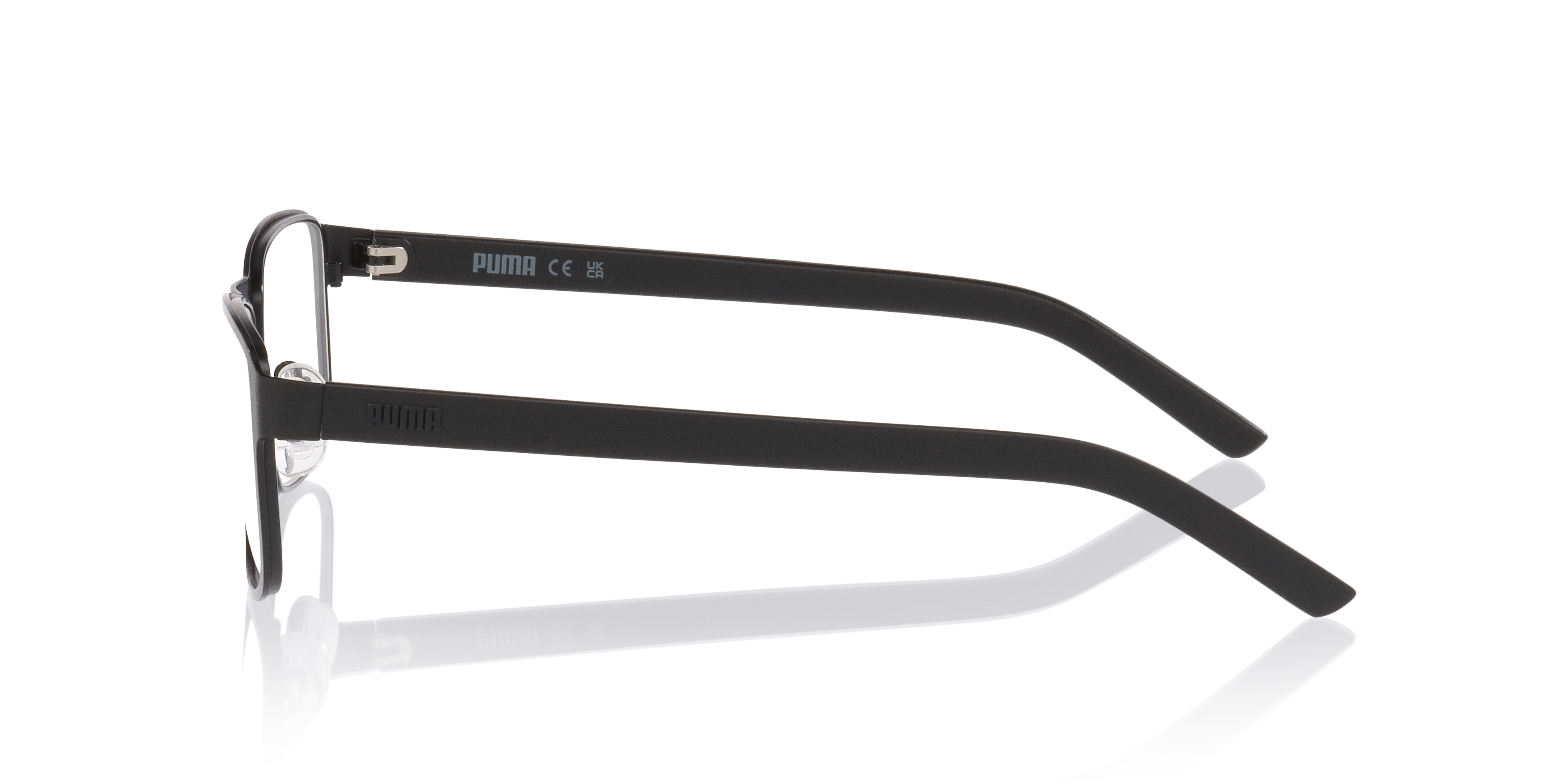 PU0498O Zwart MetaalEyeglass Frames van B24, Zijaanzicht