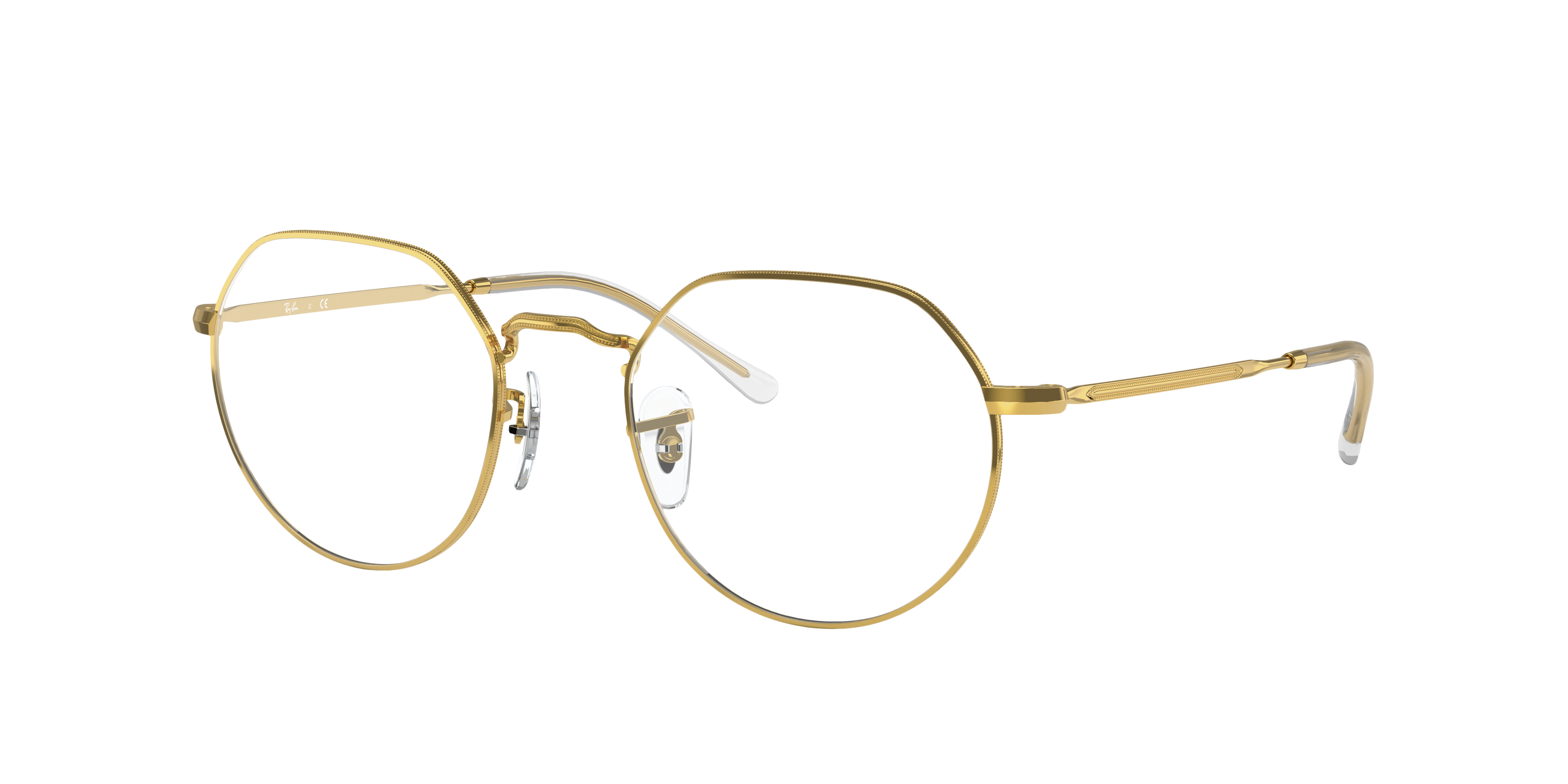 RB6465 Gold MetallEyeglass Frames von B24, Dreiviertelansicht