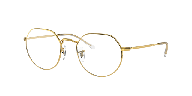 RB6465 Gold MetallEyeglass Frames von B24, Dreiviertelansicht