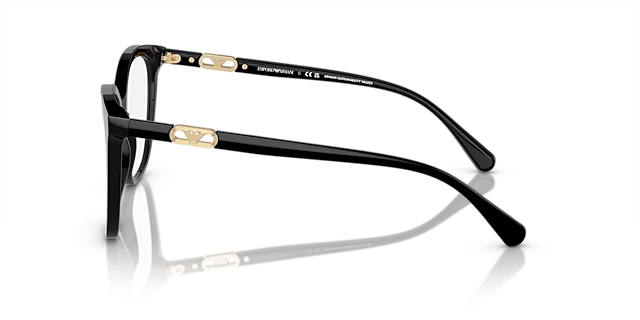 EA3231 Schwarz glänzend AcetatEyeglass Frames von B24, Seitenansicht