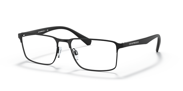 EA1046 Matzwart MetaalEyeglass Frames van B24, Hoekweergave