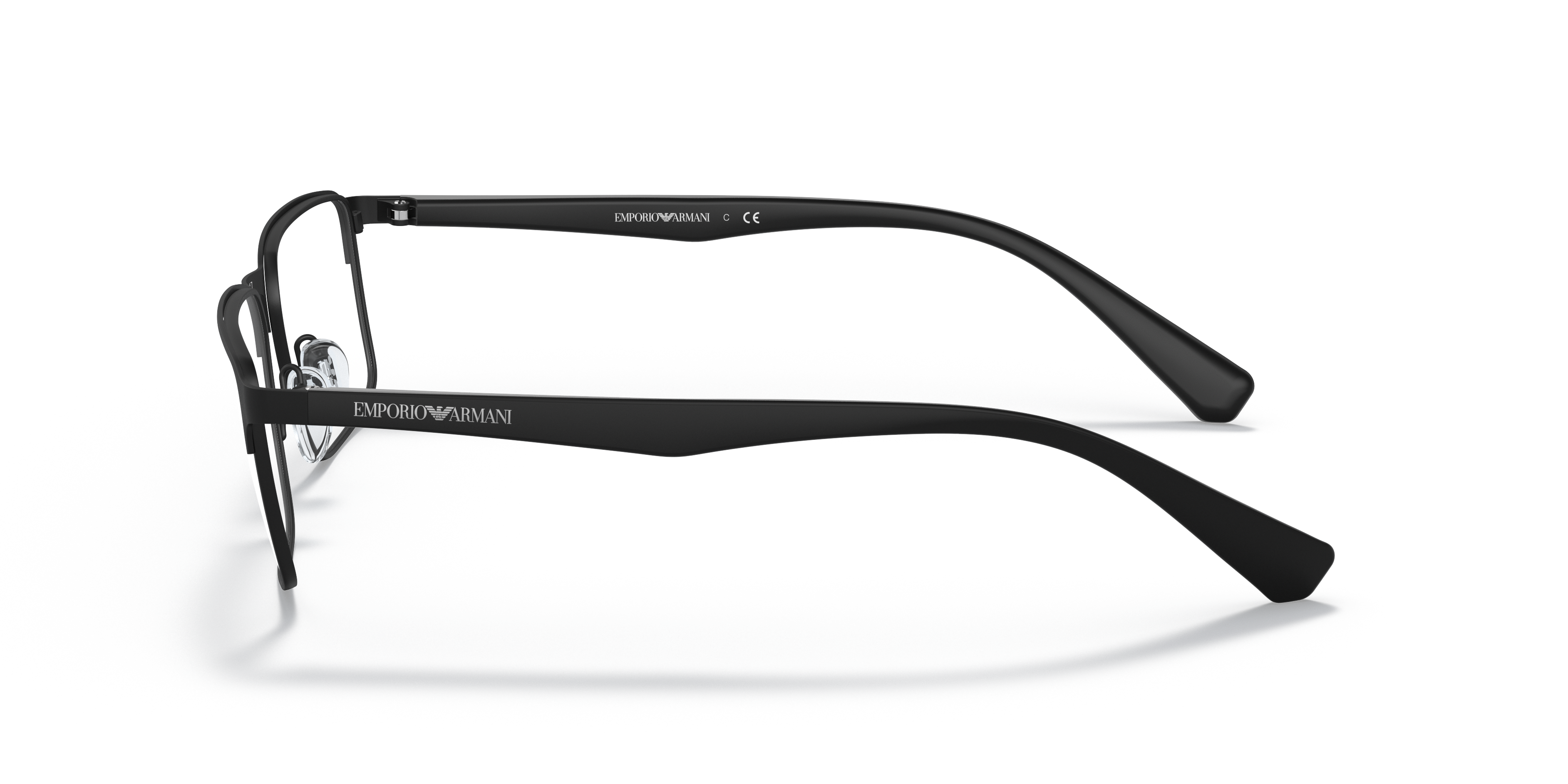 EA1046 Matzwart MetaalEyeglass Frames van B24, Zijaanzicht