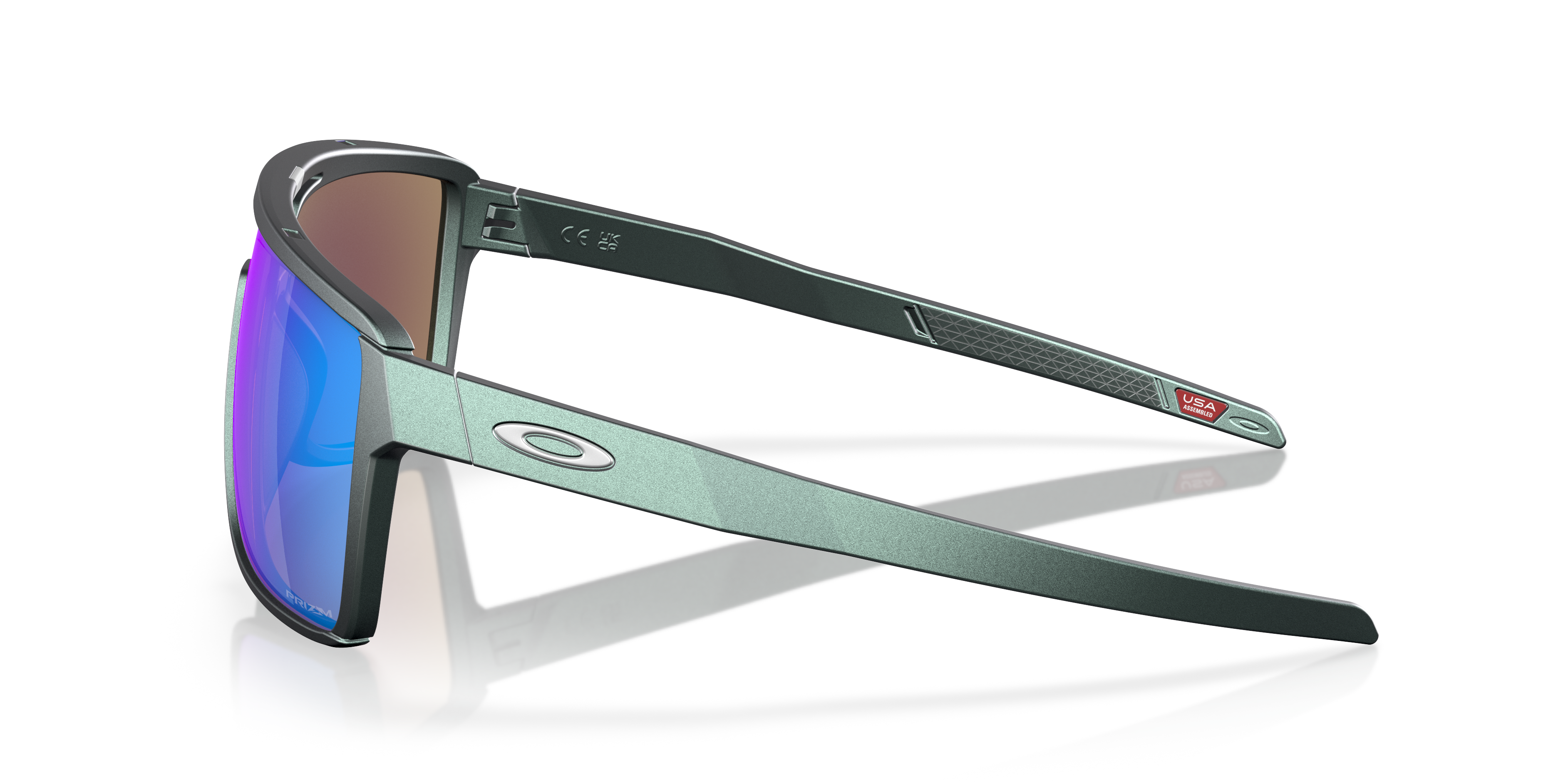 Castel Matte Silver & Blue Colorshift KunststoffSunglass Frames von B24, Seitenansicht