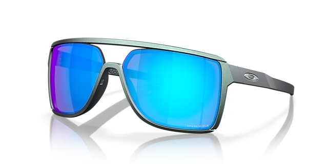 Castel Matte Silver & Blue Colorshift KunststoffSunglass Frames von B24, Dreiviertelansicht