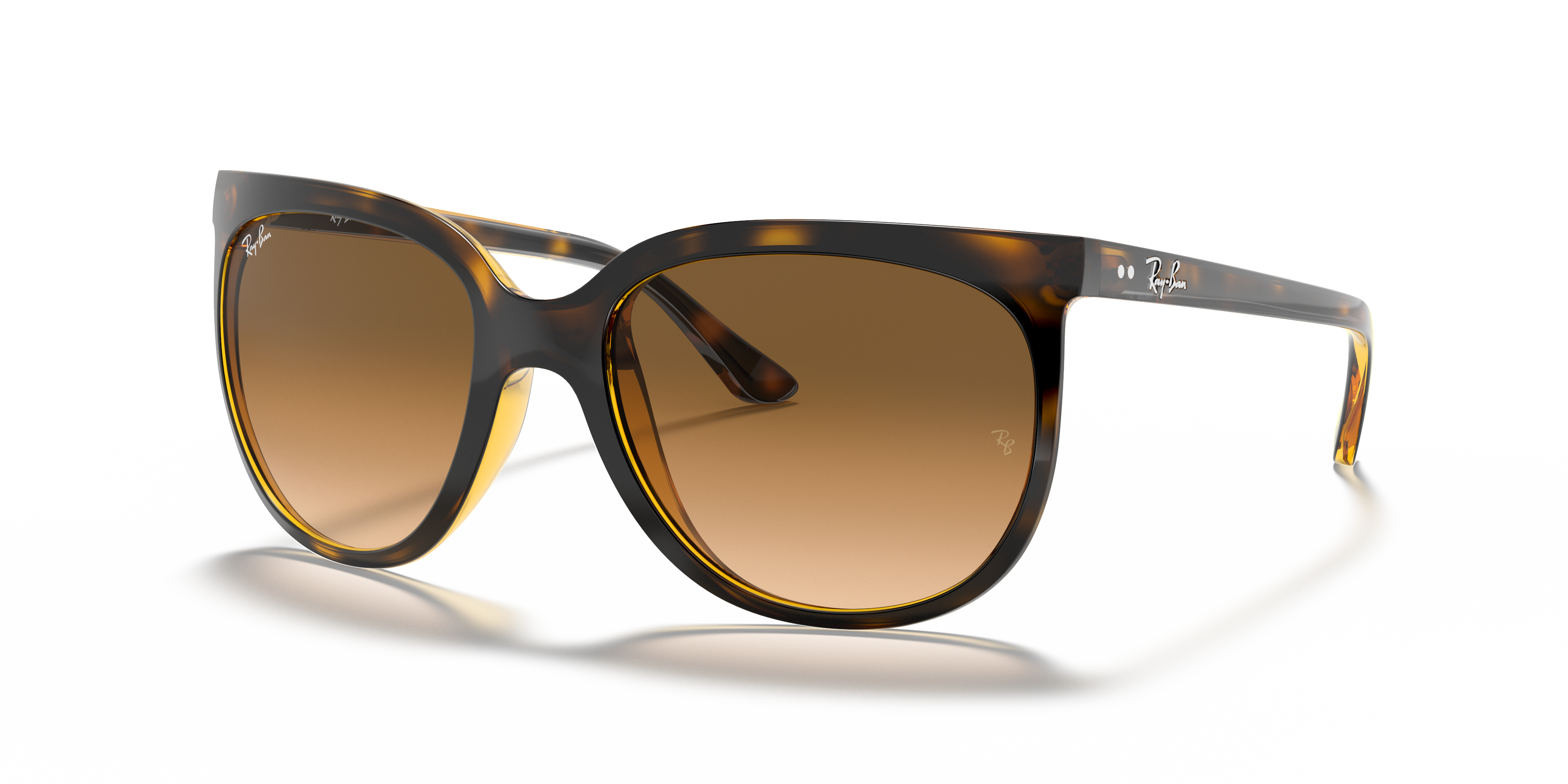 RB4126 Licht Havana KunststofSunglass Frames van B24, Hoekweergave