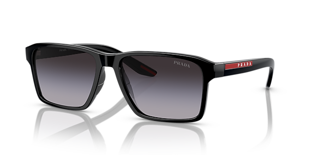 PS 05YS Schwarz KunststoffSunglass Frames von B24, Dreiviertelansicht