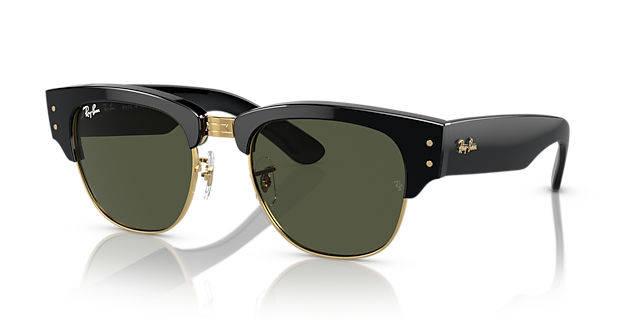 RB0316S Schwarz auf Gold KunststoffSunglass Frames von B24, Dreiviertelansicht