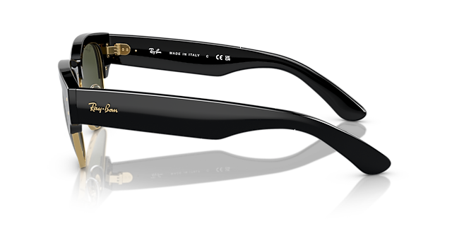 RB0316S Schwarz auf Gold KunststoffSunglass Frames von B24, Seitenansicht