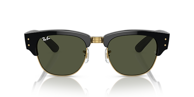 RB0316S Schwarz auf Gold KunststoffSunglass Frames von B24, Vorderansicht