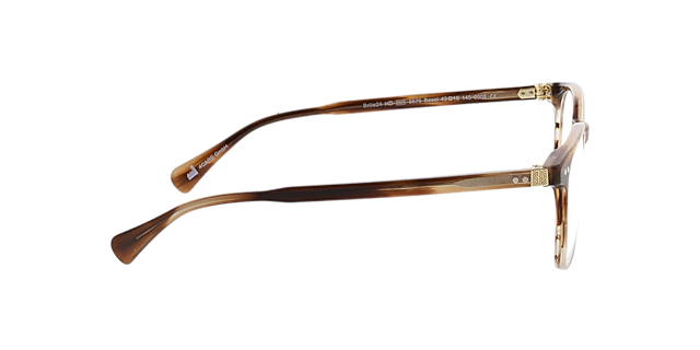 Basel Crystal Brown Horn AcetatEyeglass Frames von B24, Seitenansicht