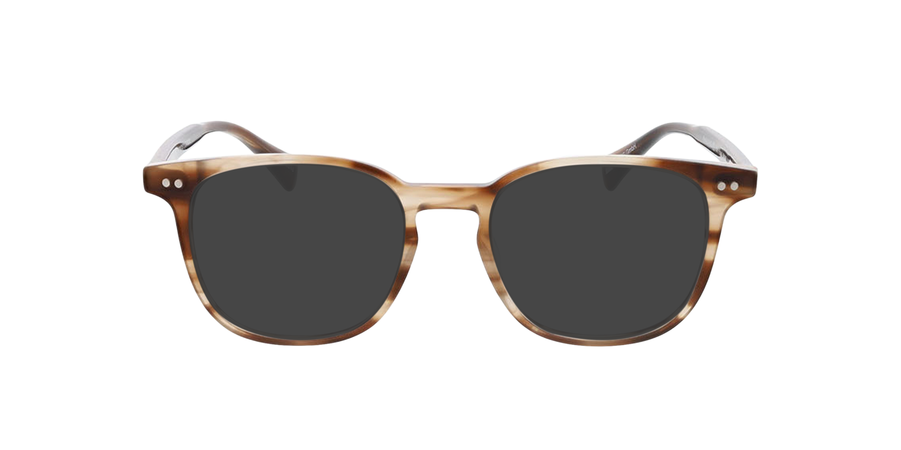 Basel Crystal Brown Horn AcetaatEyeglass Frames van B24, met getinte lenzen