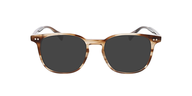 Basel Crystal Brown Horn AcetatEyeglass Frames von B24, mit getönten Gläsern