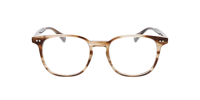 Basel Crystal Brown Horn AcetatEyeglass Frames von B24, Vorderansicht