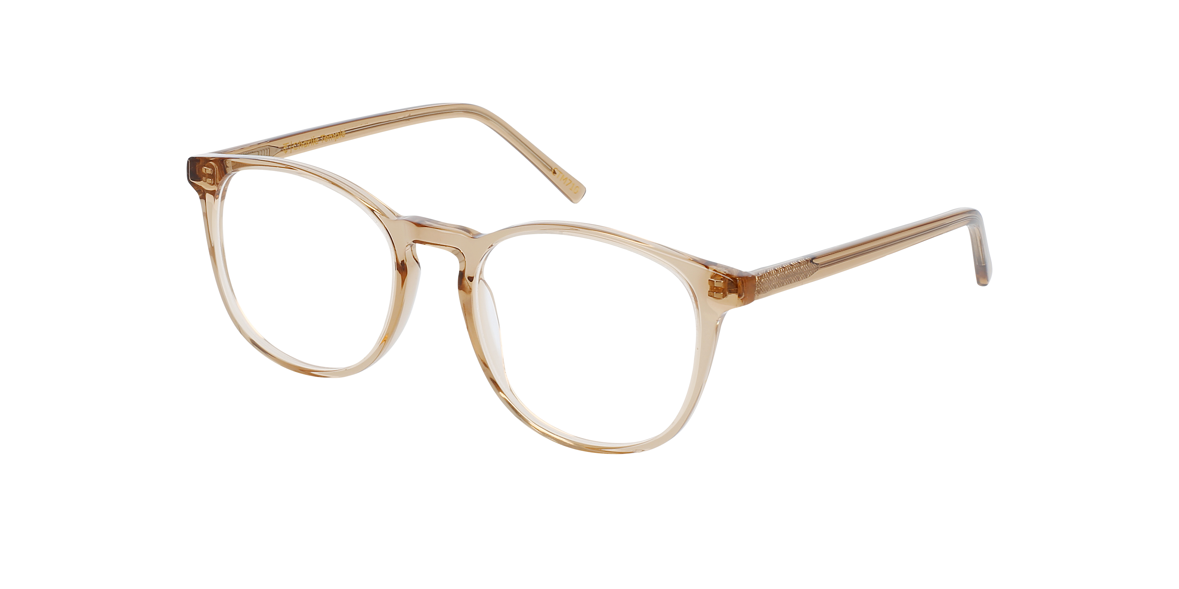 Neil Crystal Caramel AcetaatEyeglass Frames van B24, Hoekweergave