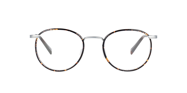 Duke Brushed Jet Silver Titanium TitanEyeglass Frames von B24, Vorderansicht