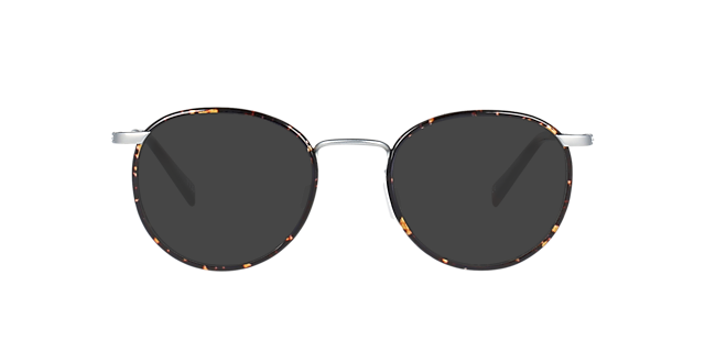 Duke Brushed Jet Silver Titanium TitanEyeglass Frames von B24, mit getönten Gläsern