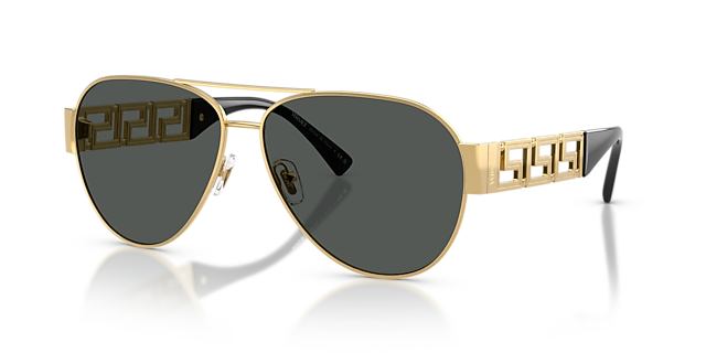 VE2289 Gold MetallSunglass Frames von B24, Dreiviertelansicht