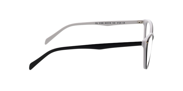 Megan Tweelaags zwart  &  wit AcetaatEyeglass Frames van B24, Zijaanzicht