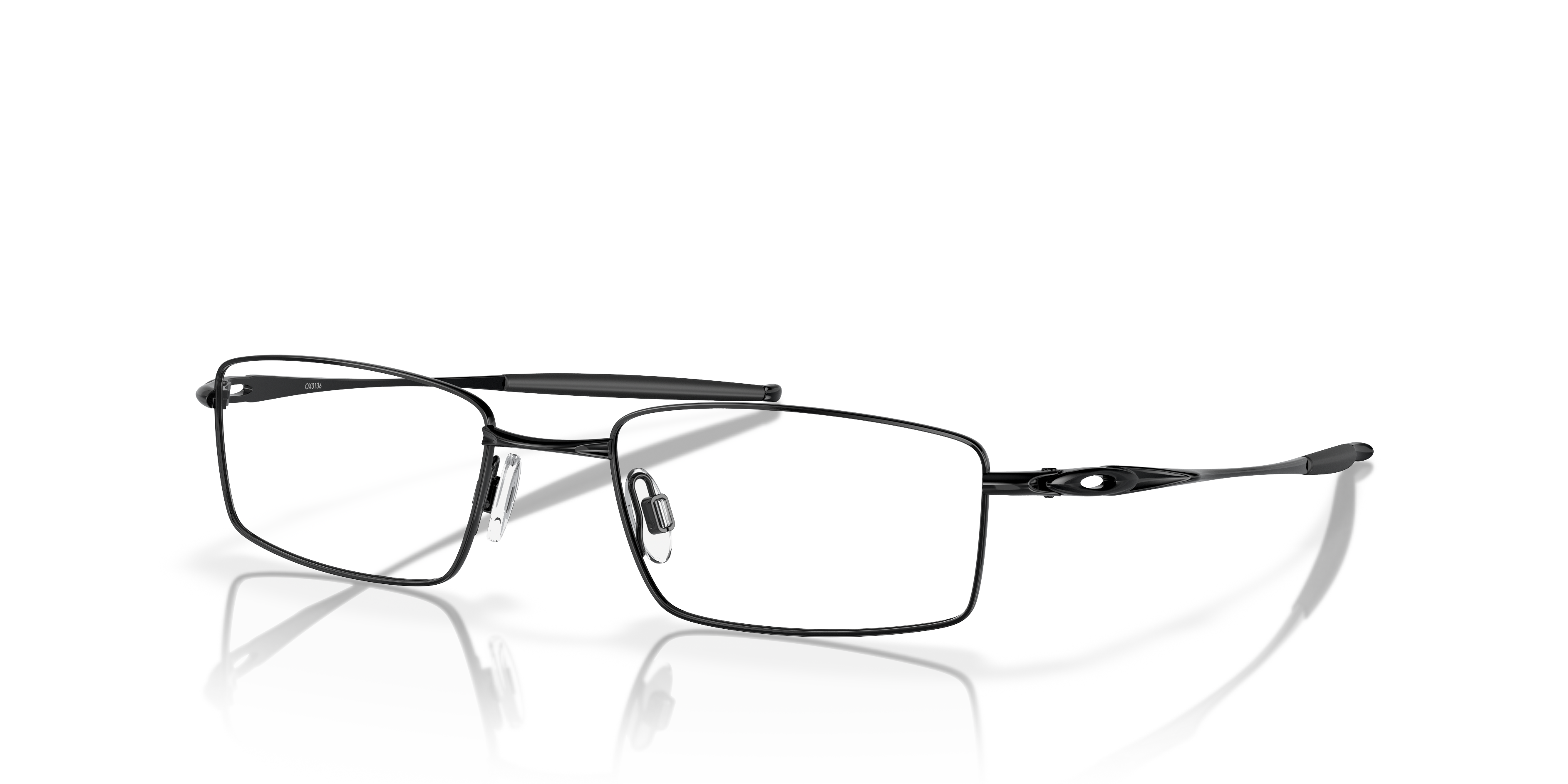 Top Spinner 4B Schwarz glänzend MetallEyeglass Frames von B24, Dreiviertelansicht