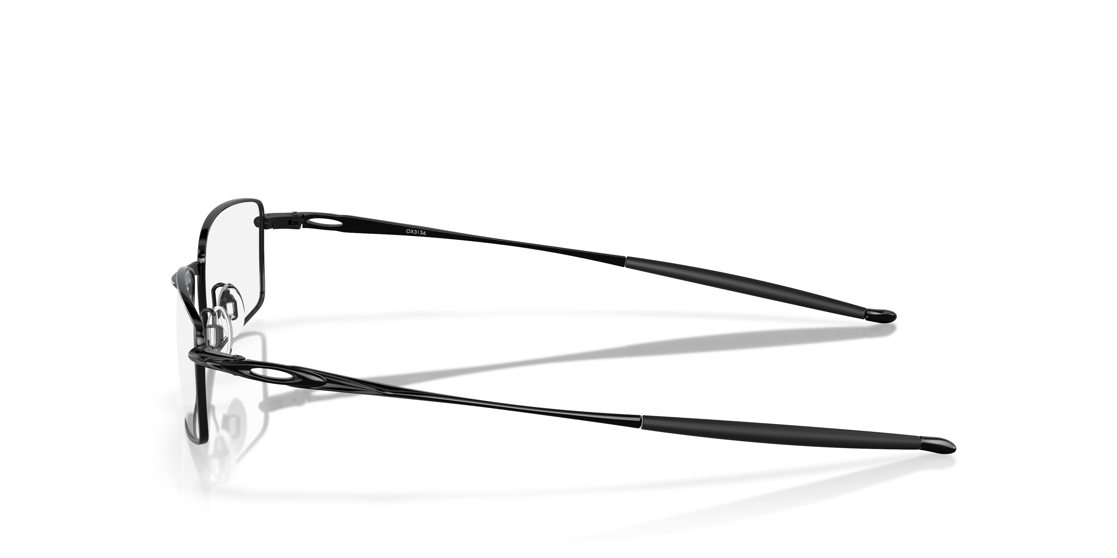 Top Spinner 4B Schwarz glänzend MetallEyeglass Frames von B24, Seitenansicht