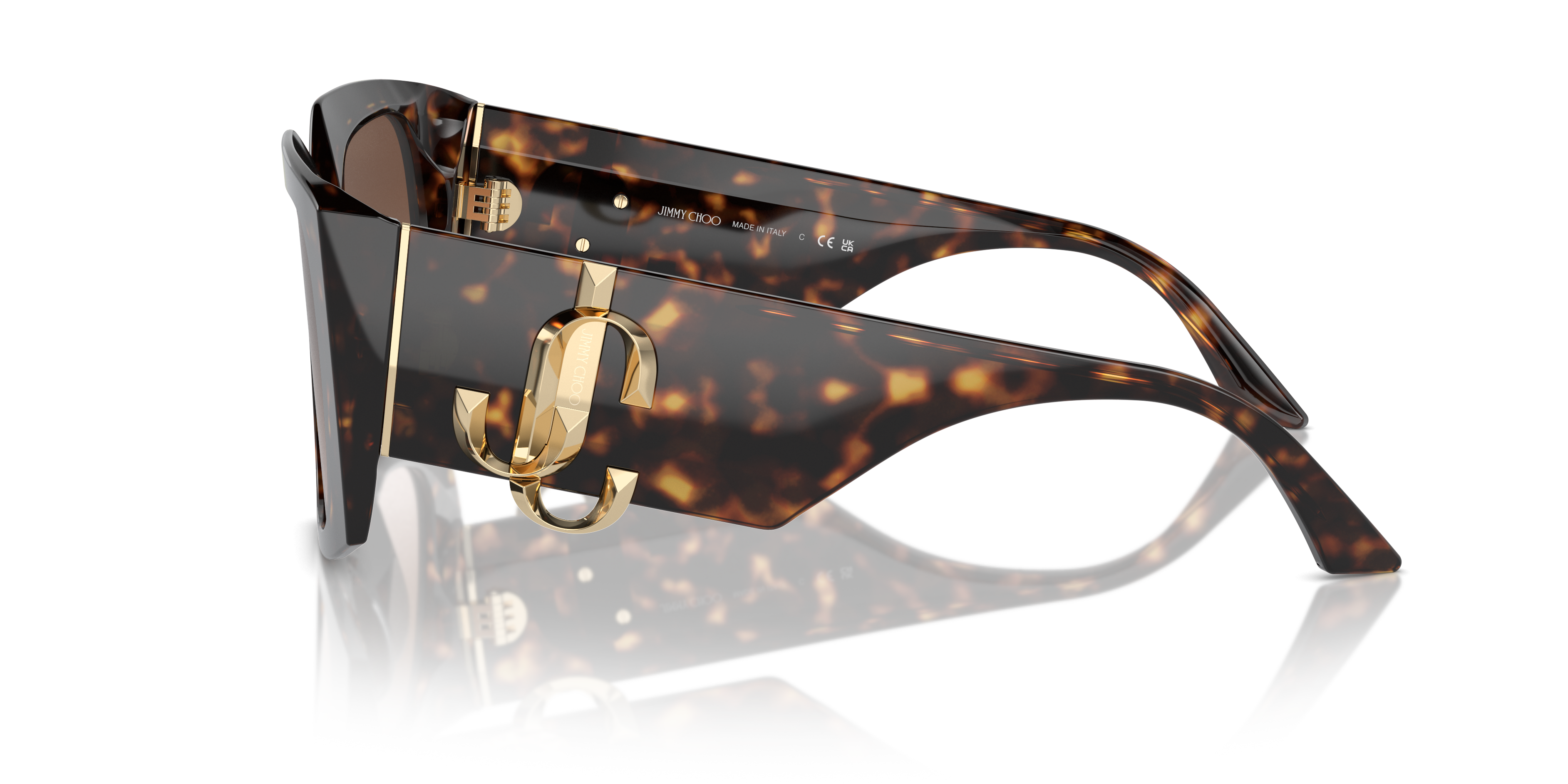 JC5006U Havana AcetaatSunglass Frames van B24, Zijaanzicht