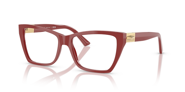 JC3028 Cranberry AcetatEyeglass Frames von B24, Dreiviertelansicht