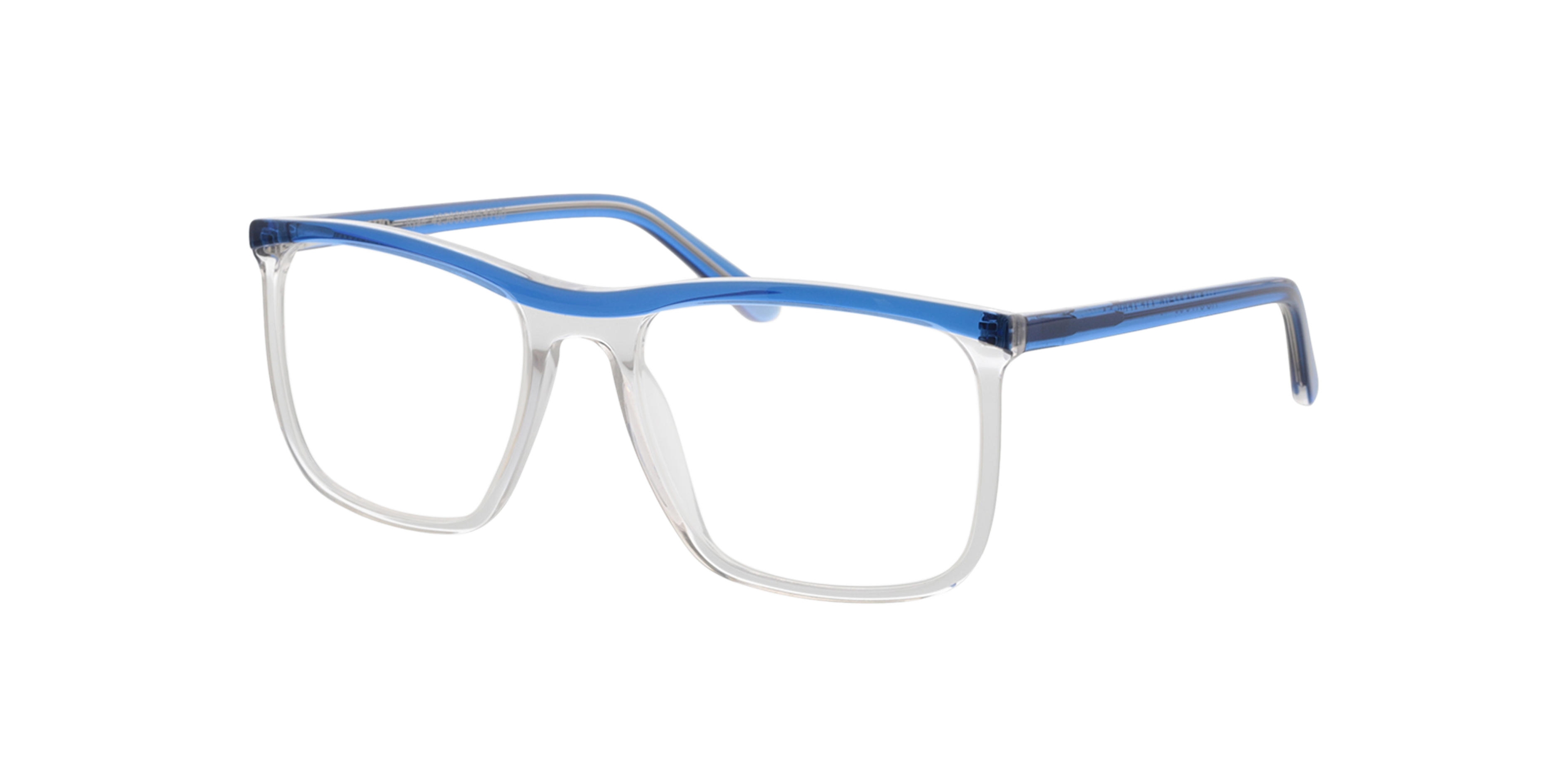 Ryan Tweelaags blauw  &  kristal AcetaatEyeglass Frames van B24, Hoekweergave
