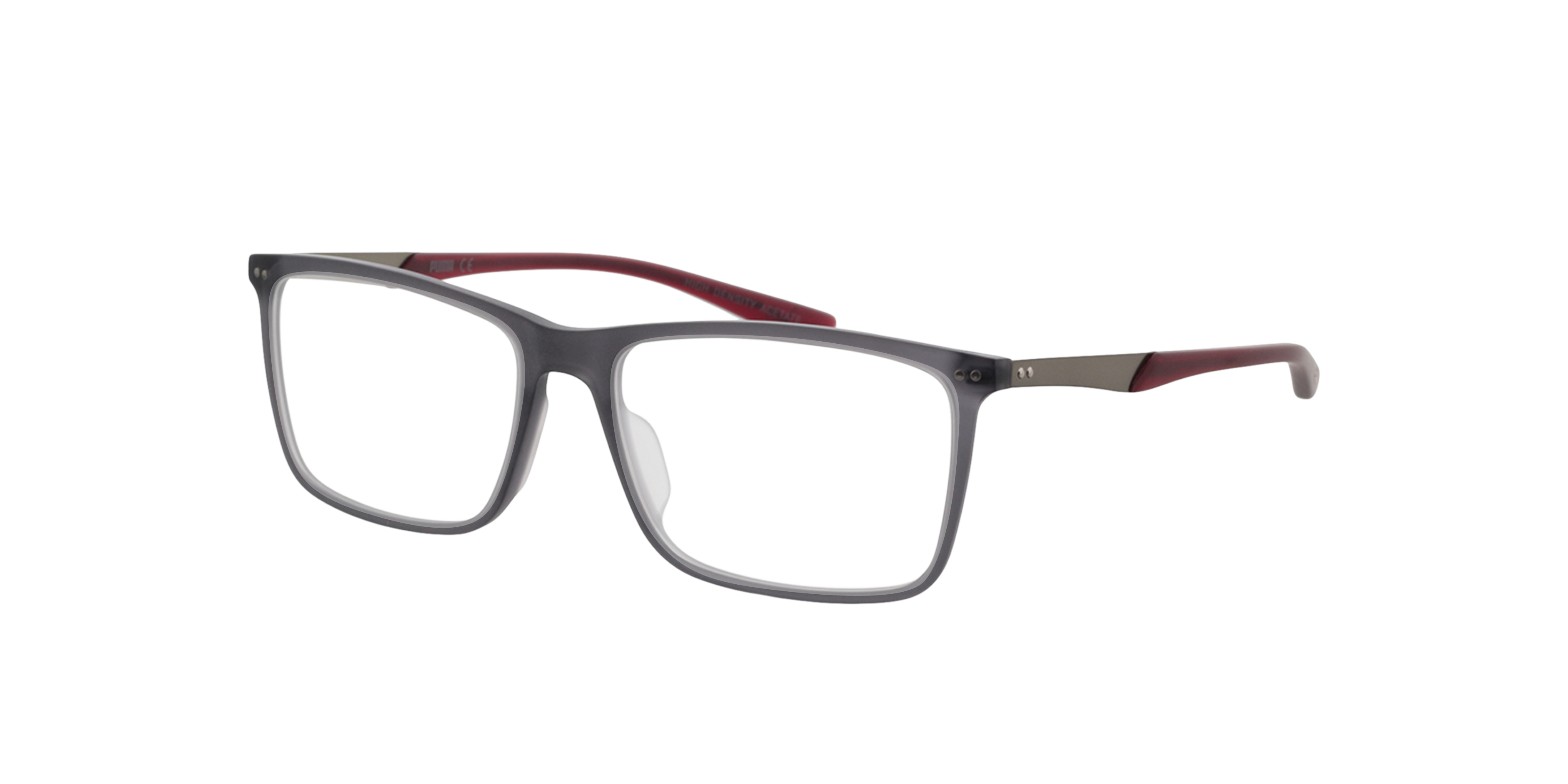 PU0096O Grijs AcetaatEyeglass Frames van B24, Hoekweergave