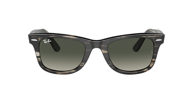 RB2140 Grijs gestreept AcetaatSunglass Frames van B24, met getinte lenzen