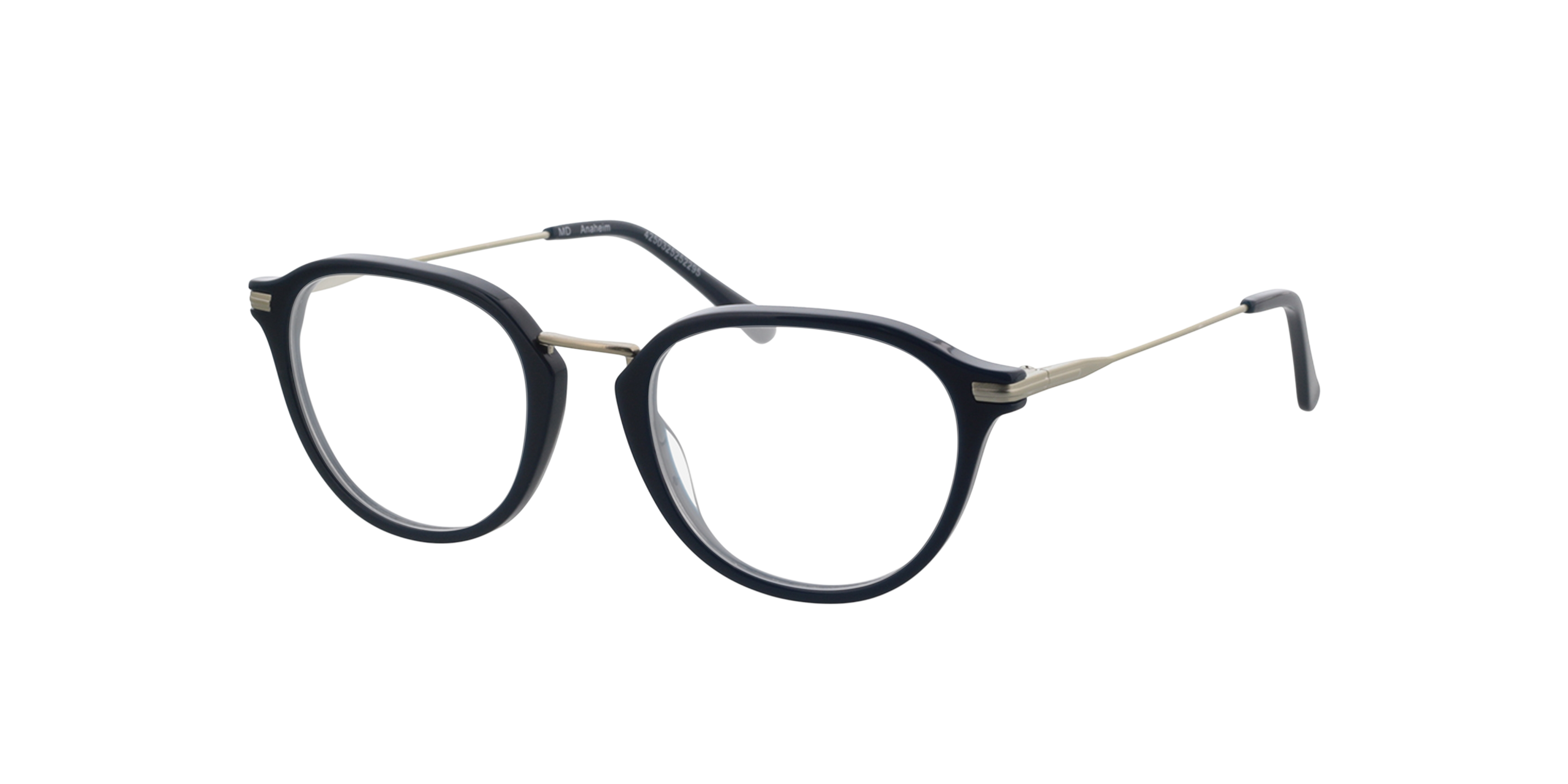 Anaheim Marineblauw  &  matzilver AcetaatSunglass Frames van B24, Hoekweergave