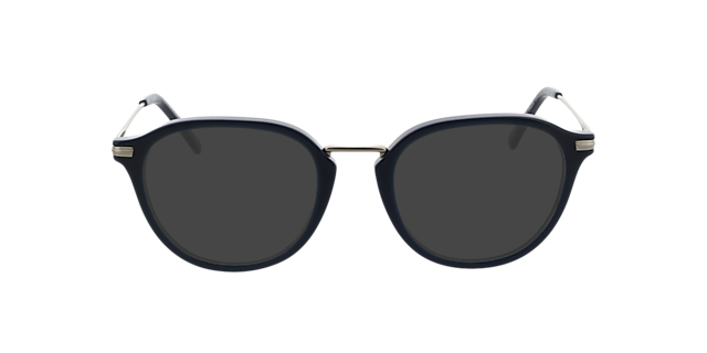 Anaheim Marineblauw  &  matzilver AcetaatEyeglass Frames van B24, met getinte lenzen