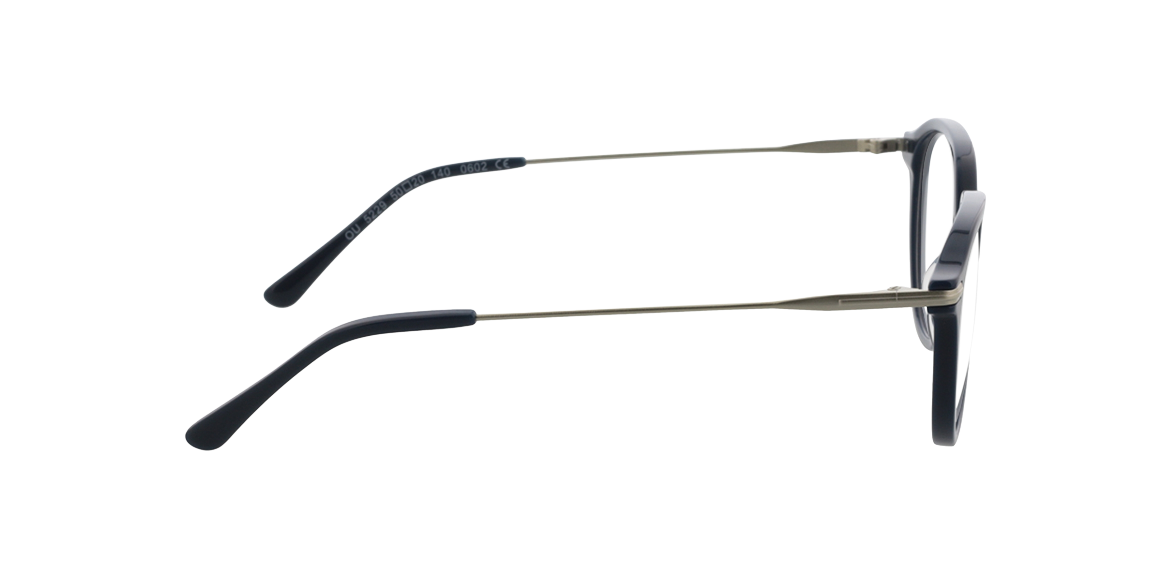 Anaheim Marineblauw  &  matzilver AcetaatSunglass Frames van B24, Zijaanzicht