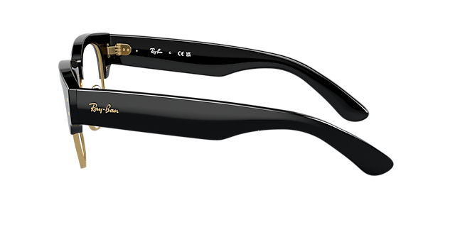 RB0316V Zwart op goud KunststofEyeglass Frames van B24, Zijaanzicht