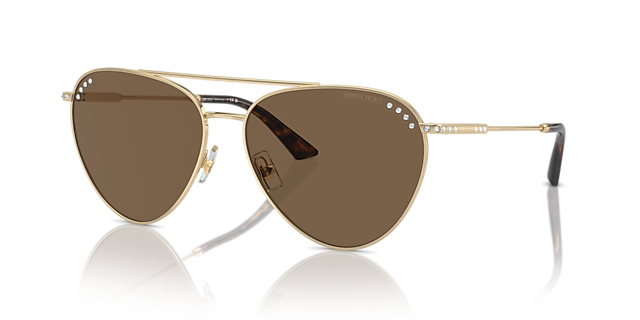 JC4002B Lichtgoud MetaalSunglass Frames van B24, Hoekweergave