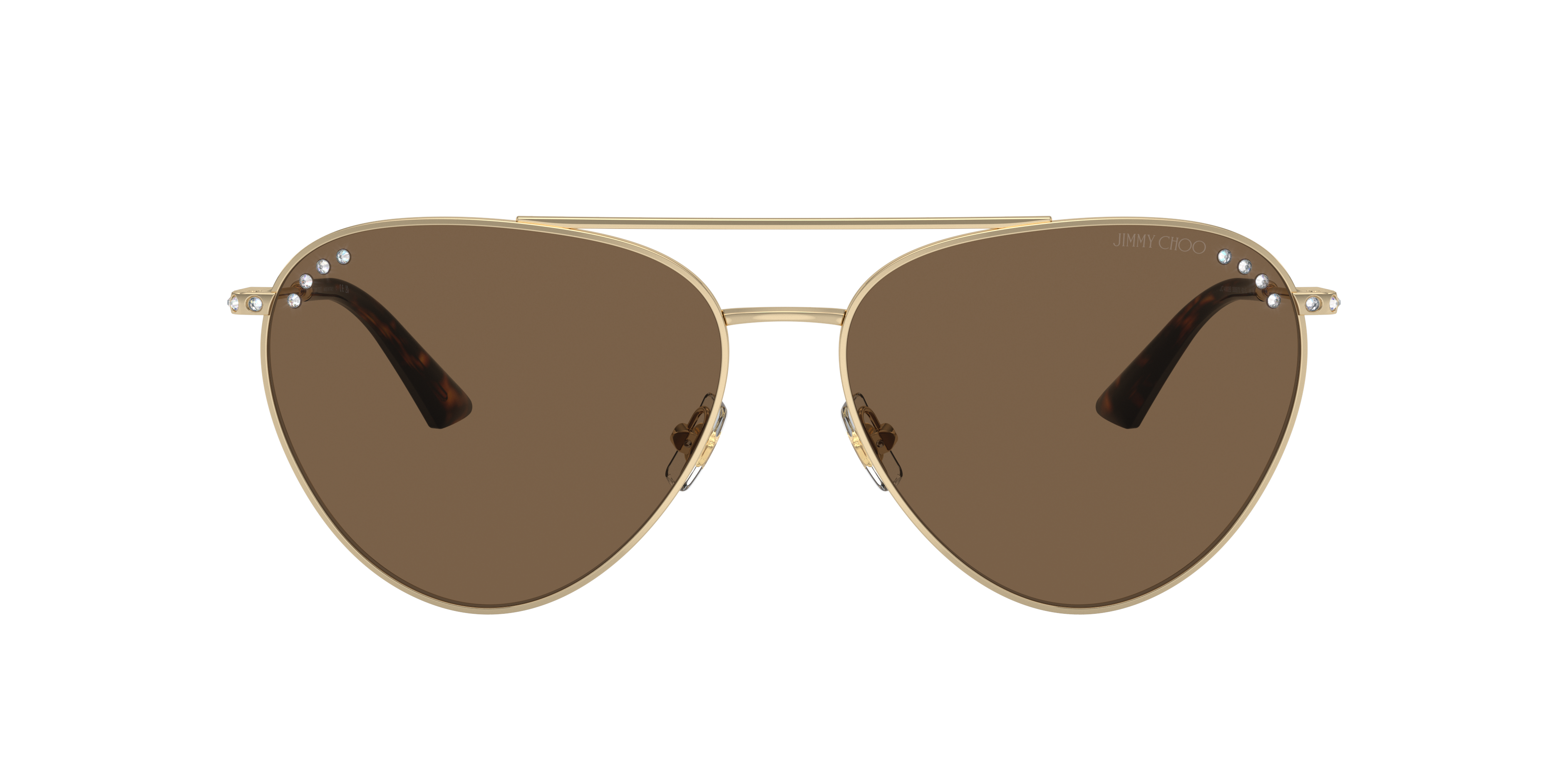 JC4002B Lichtgoud MetaalSunglass Frames van B24, met getinte lenzen